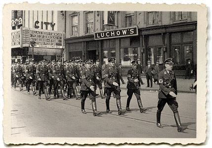 The Black Police march down 14th Street